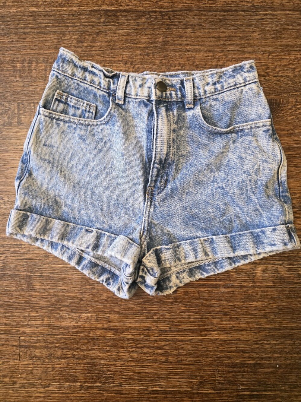 Classic American Apparel Acid Blue Denim Womens Shorts